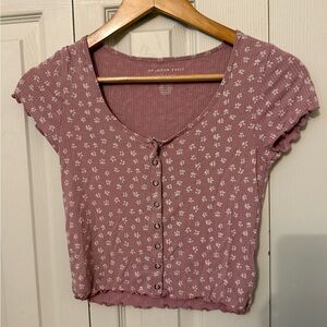American Eagle Outfitters Floral Crop Top